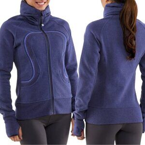 Lululemon Cuddle Up Jacket Size 2 Heathered Blue